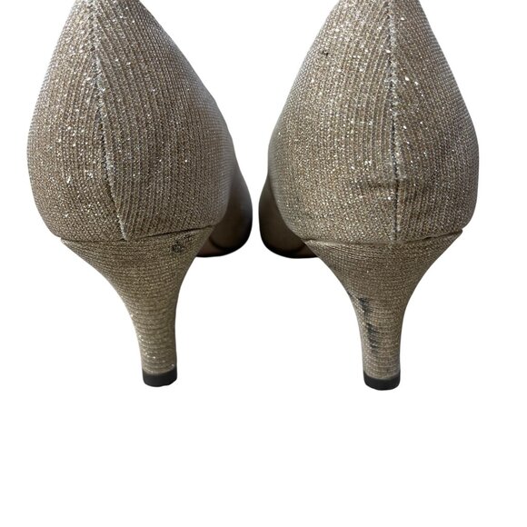 Chase + Chloe Kona Women's Round Toe Heel Mary Jane Pump Size 7.5 Gold - Picture 5 of 13